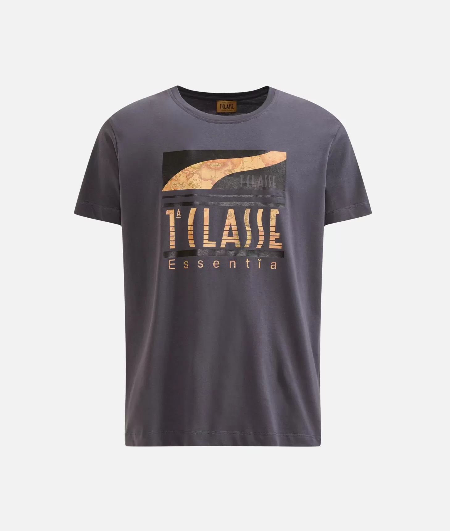 Alviero martini 1a classe T-shirt in cotone con logo 1ᴬ Classe Essentia Piombo Outlet