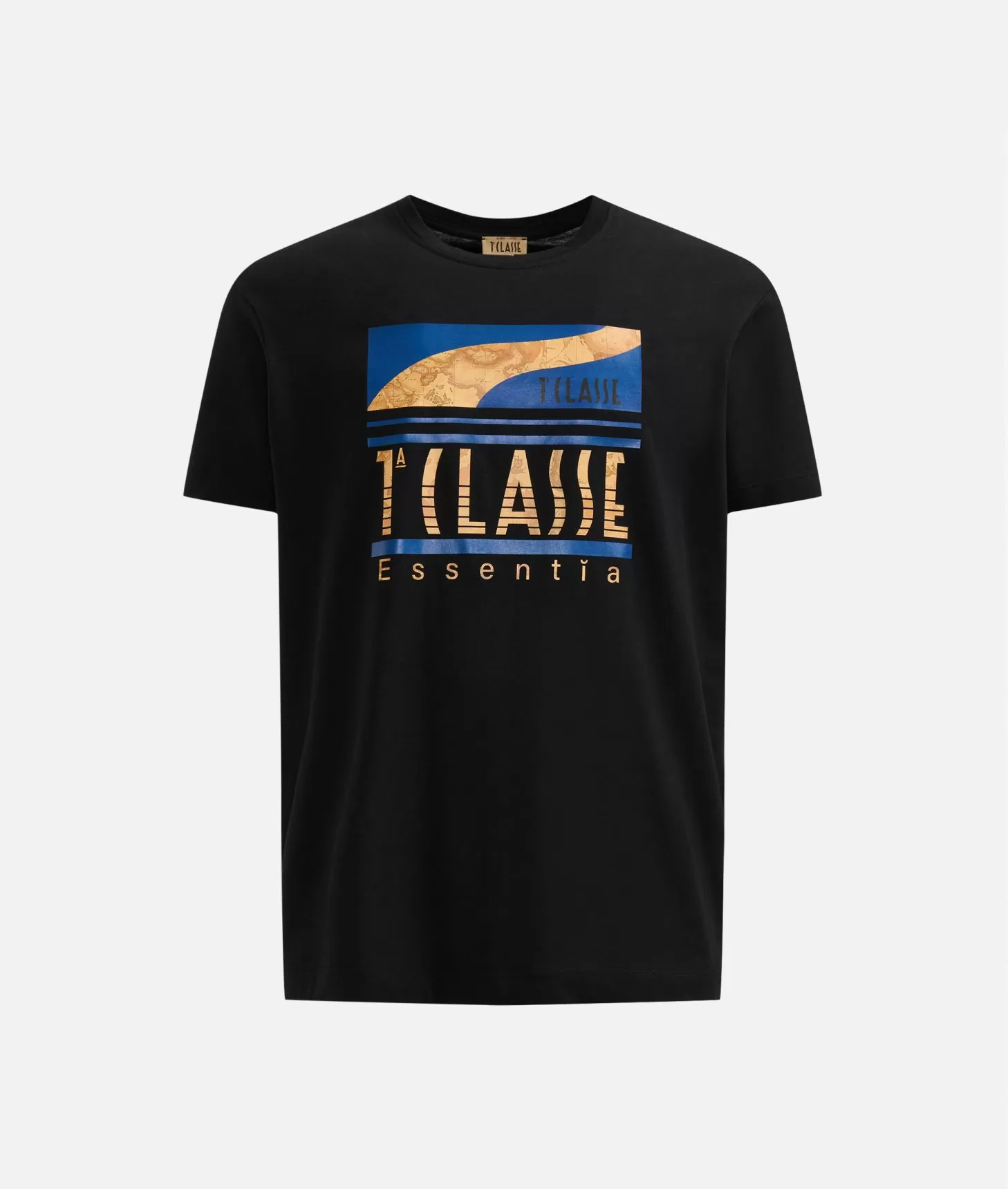 Alviero martini 1a classe T-shirt in cotone con logo 1ᴬ Classe Essentia Nera Saldi