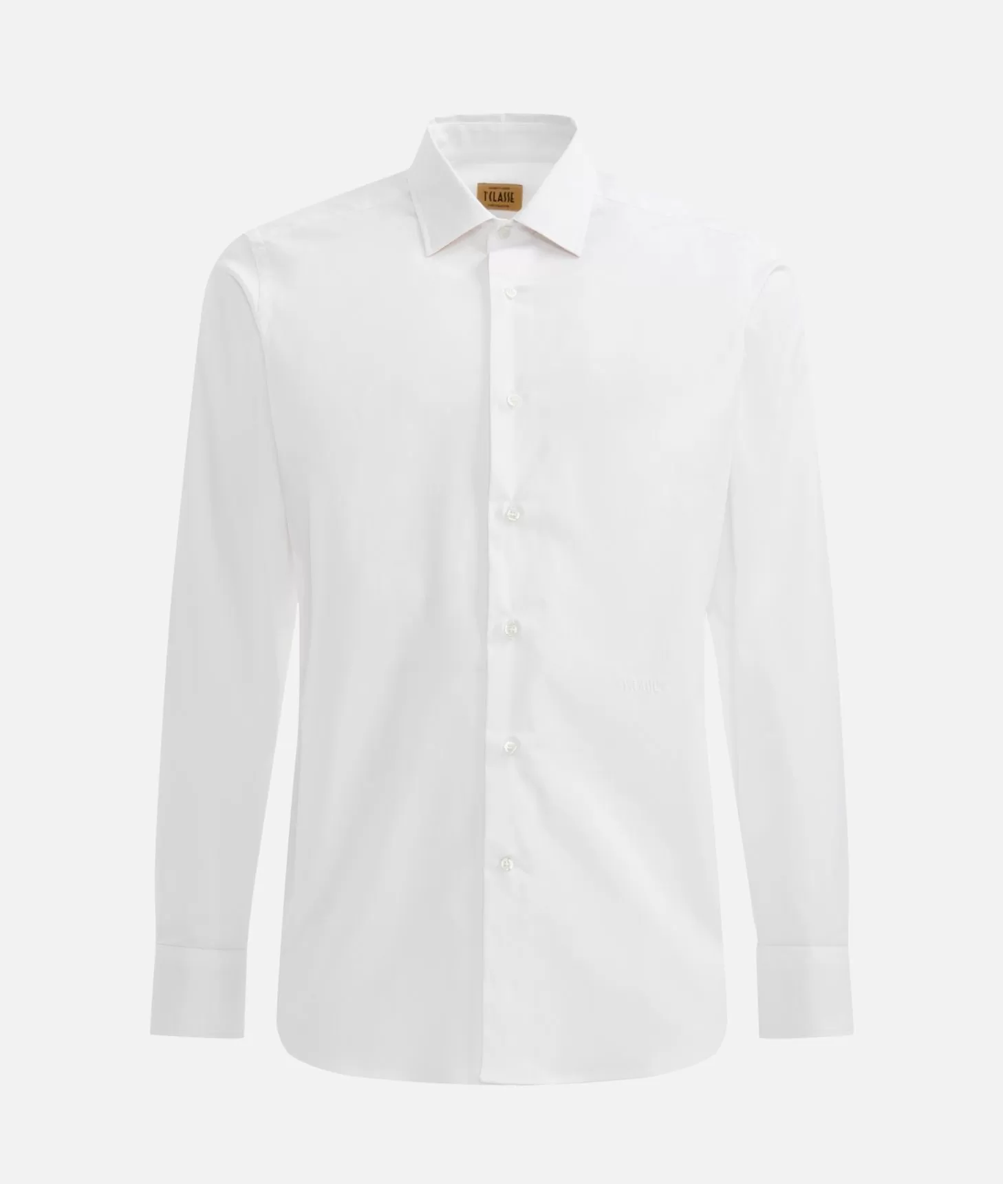 Alviero martini 1a classe Camicia slim in cotone stretch con toppe Geo Classic Bianca Saldi Di Fabbrica