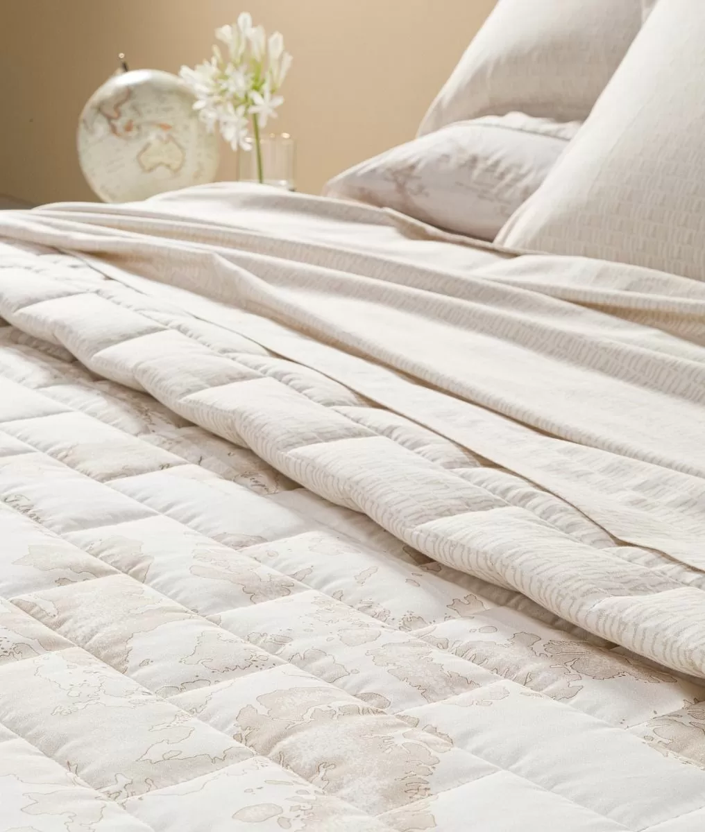 Alviero martini 1a classe Copriletto trapuntato Geo White Italy