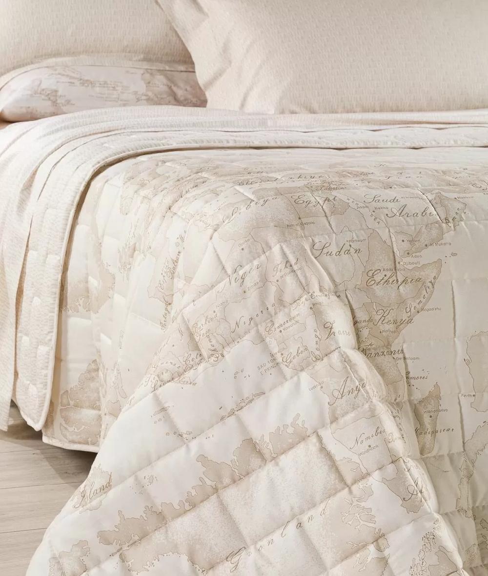 Alviero martini 1a classe Copriletto trapuntato Geo White Italy