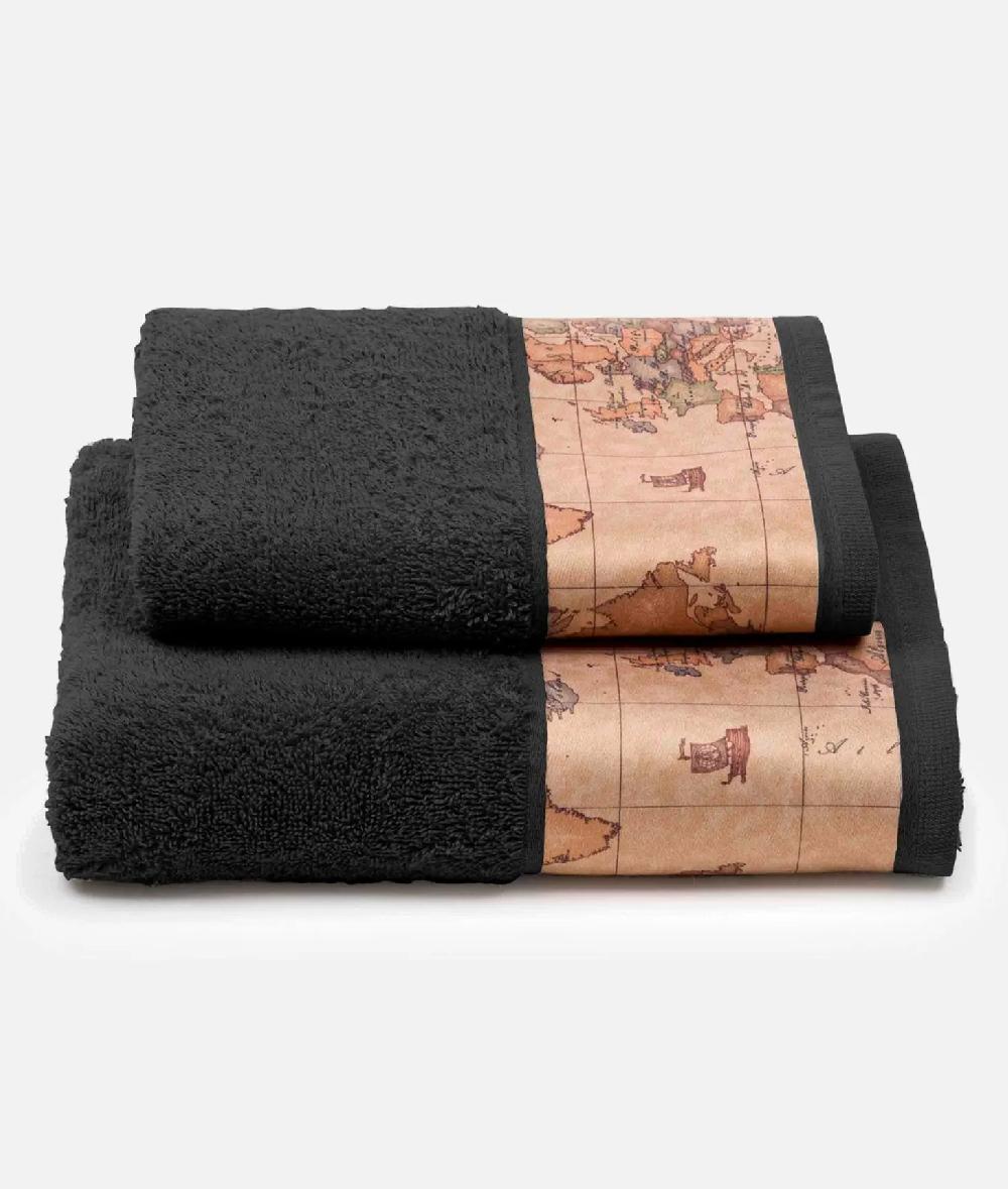 Alviero martini 1a classe Set con beauty e asciugamani in spugna di cotone Nero Promozione Limitata