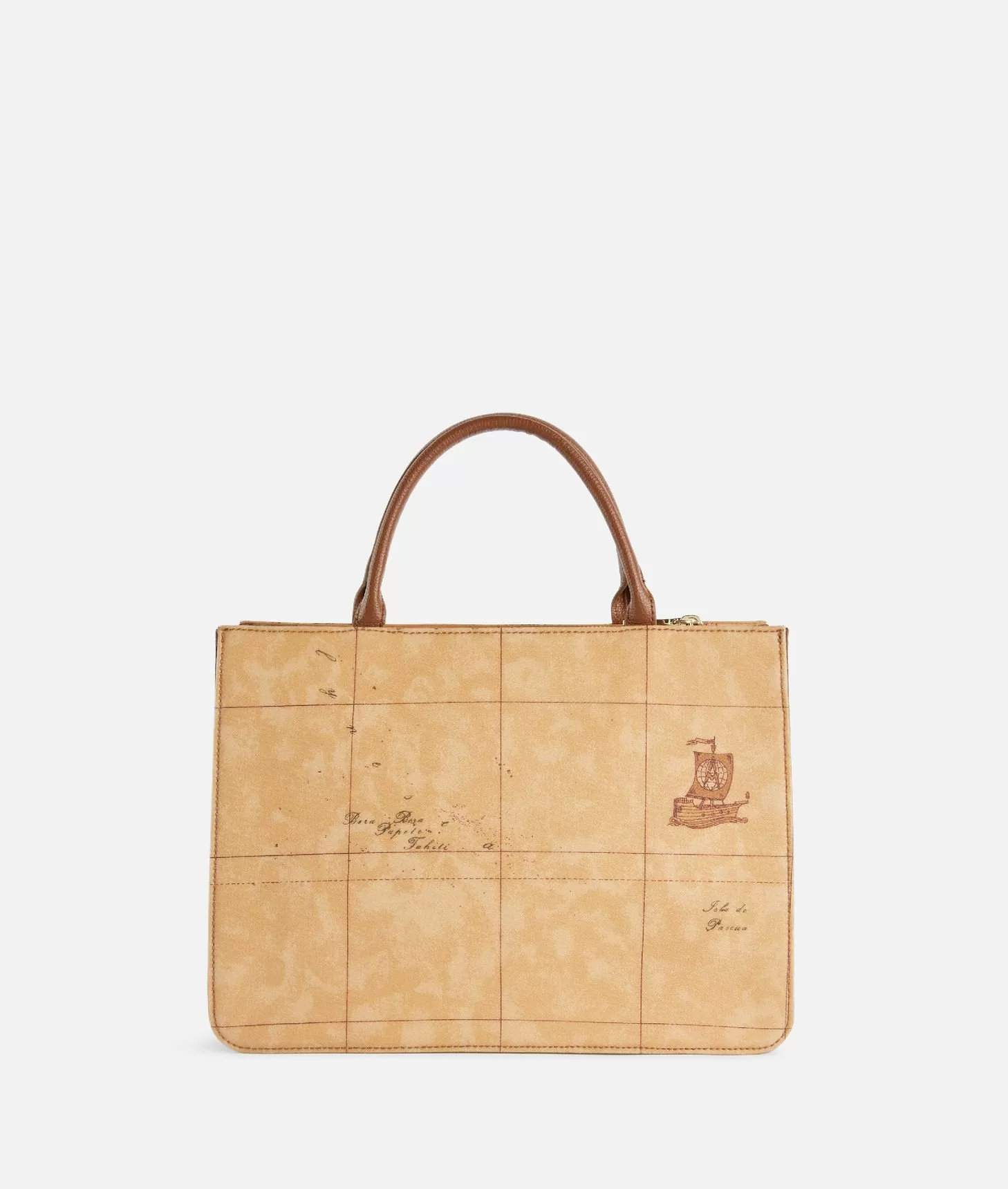 Alviero martini 1a classe 3D Geo borsa a mano con tracolla Castagna Prezzo Ridotto