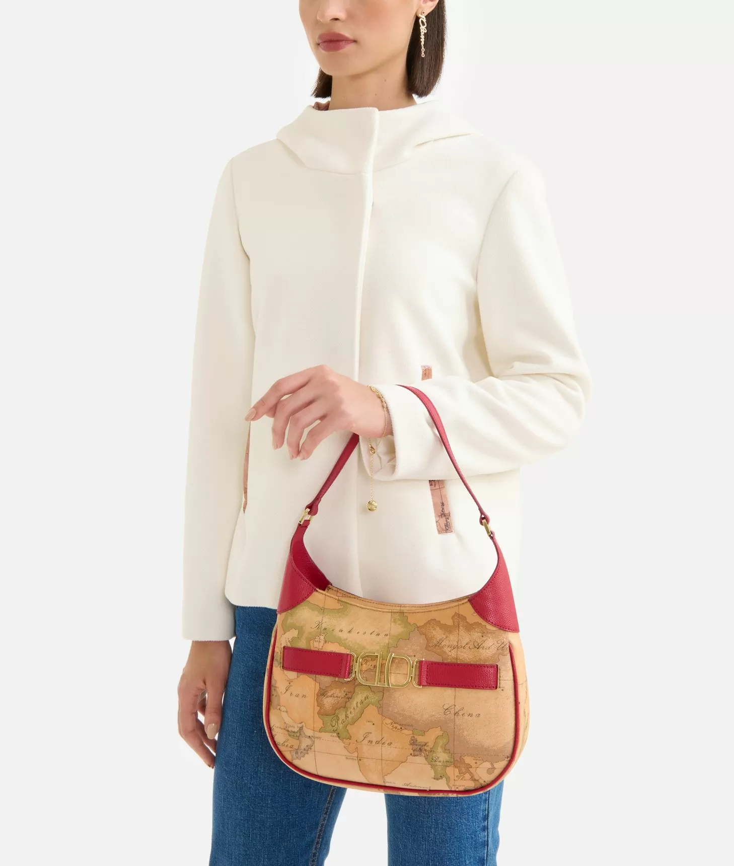 Alviero martini 1a classe 3D Geo borsa sottospalla Lampone Sottocosto