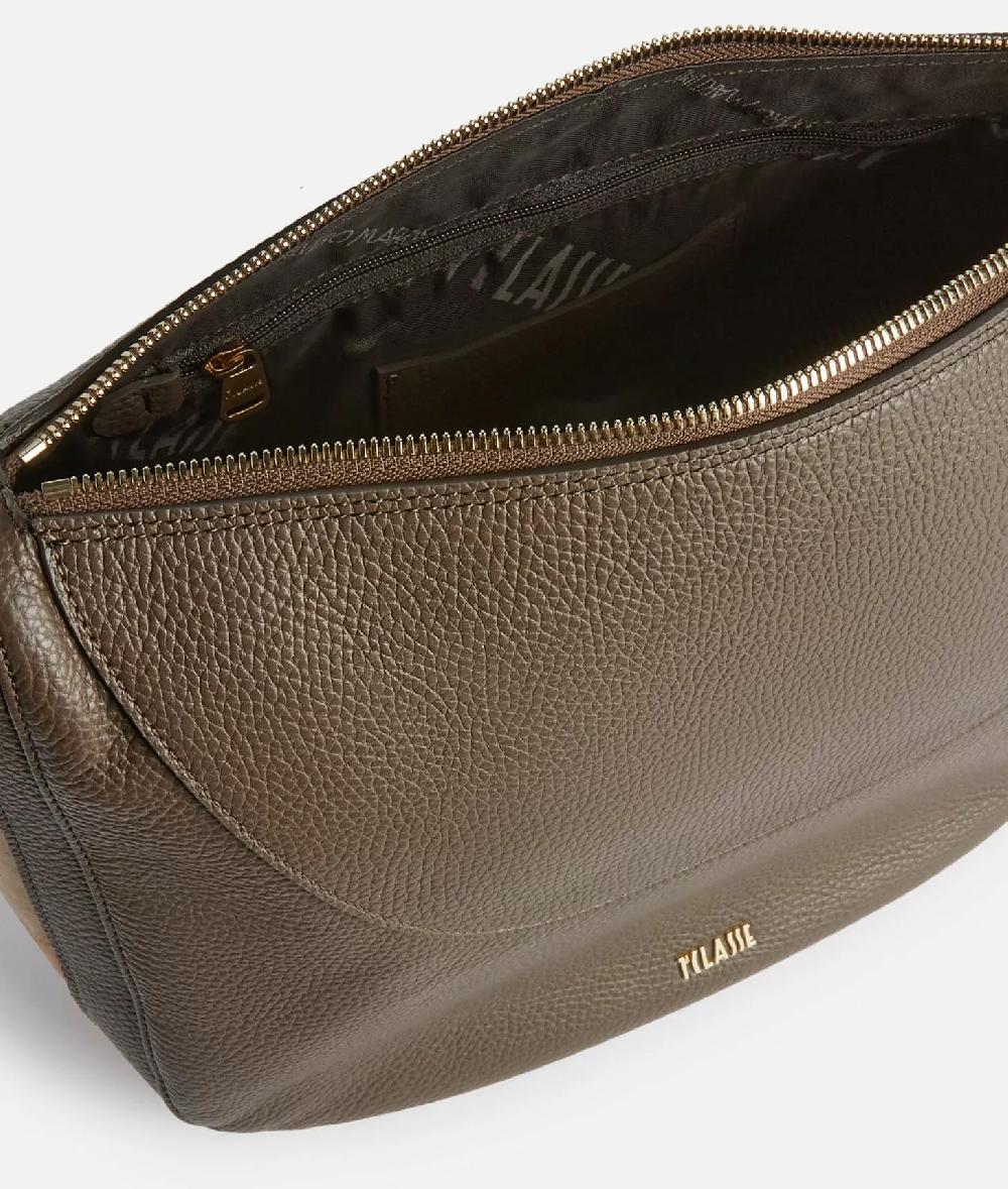 Alviero martini 1a classe Universe Leather tracolla a mezzaluna media Taupe Scuro I Più Venduti