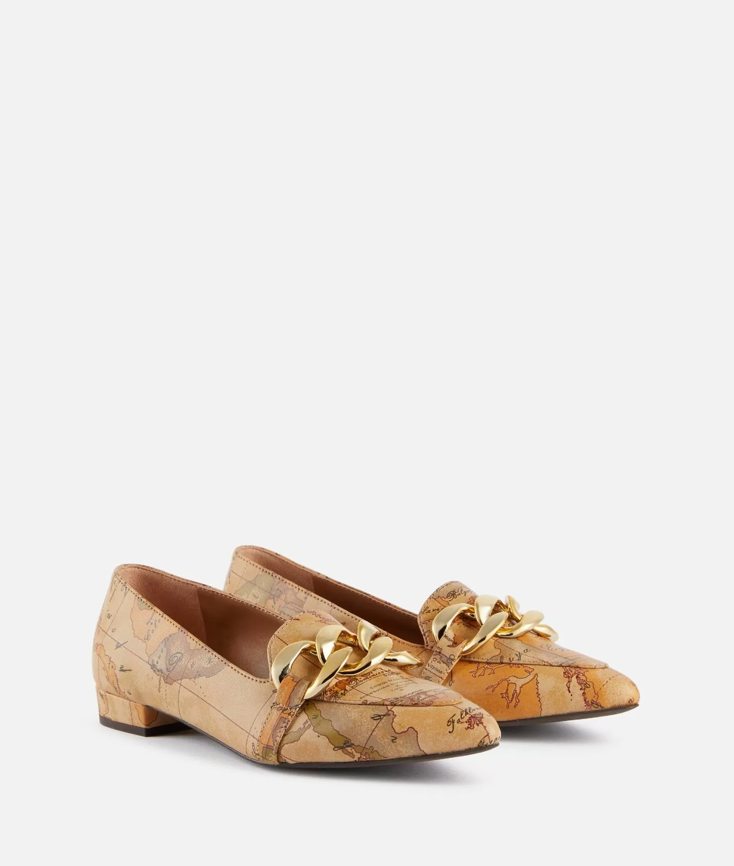 Alviero martini 1a classe Mocassini in eco nappa con maxi catena Geo Classic Italy