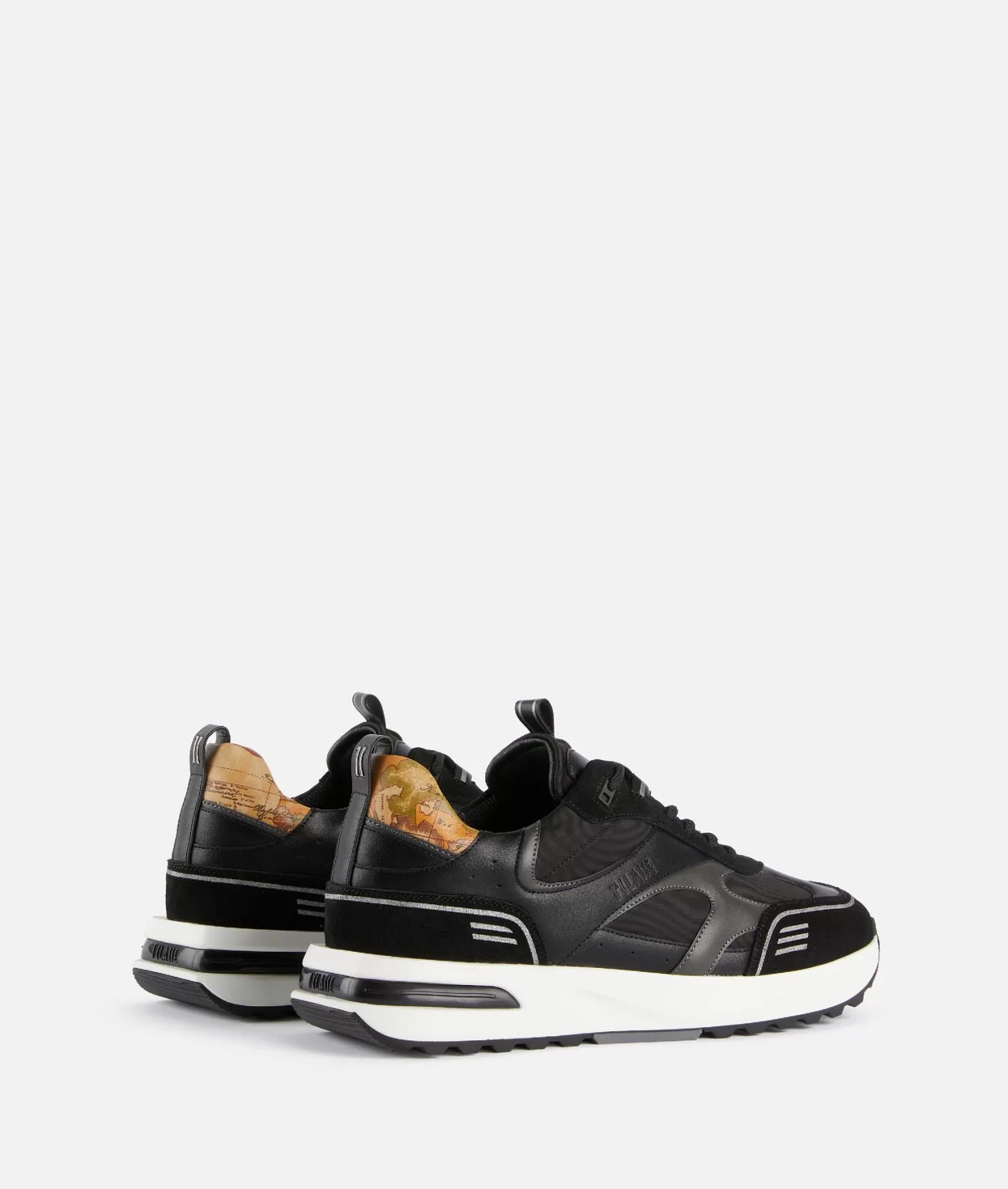Alviero martini 1a classe Geo Road Abu Dhabi sneakers in nylon ed eco nappa Nere Soddisfazione Garantita