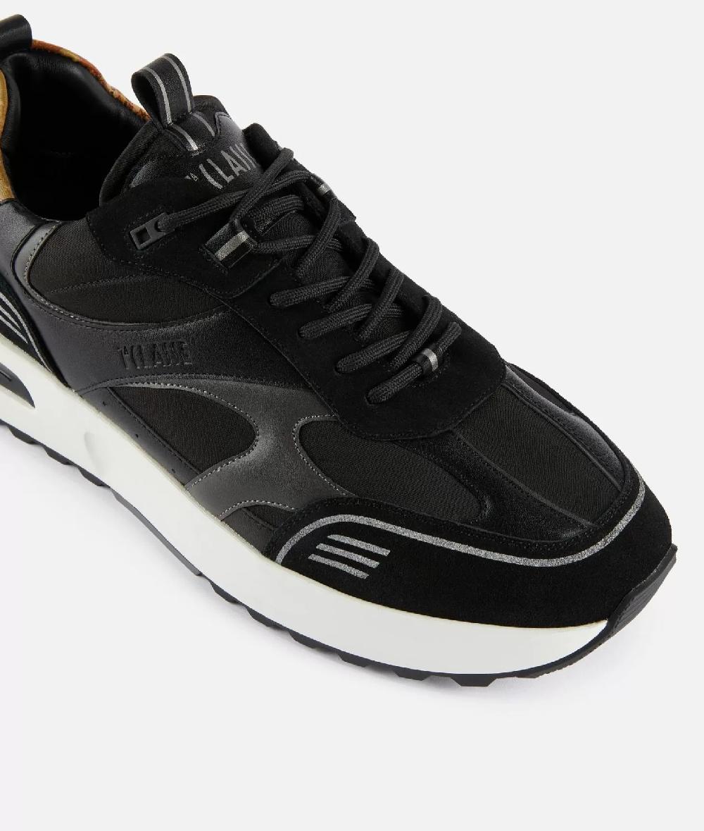Alviero martini 1a classe Geo Road Abu Dhabi sneakers in nylon ed eco nappa Nere Soddisfazione Garantita
