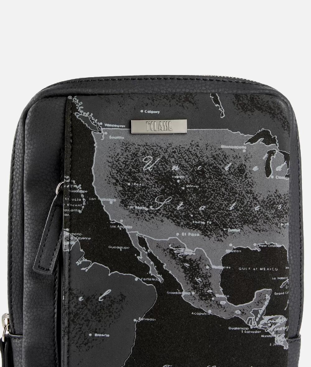 Alviero martini 1a classe Tracolla reporter in eco pelle granata con inserto Geo Night Nera Negozi Online