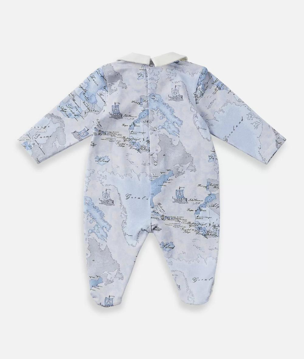 Alviero martini 1a classe Tutina in cotone Geo Lord Azzurra Pezzi Unici