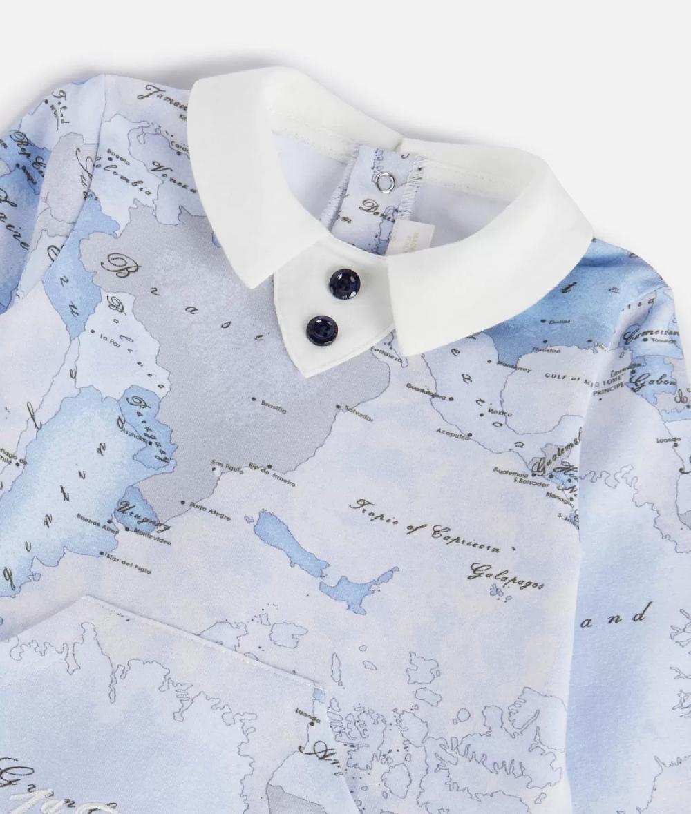 Alviero martini 1a classe Tutina in cotone Geo Lord Azzurra Pezzi Unici