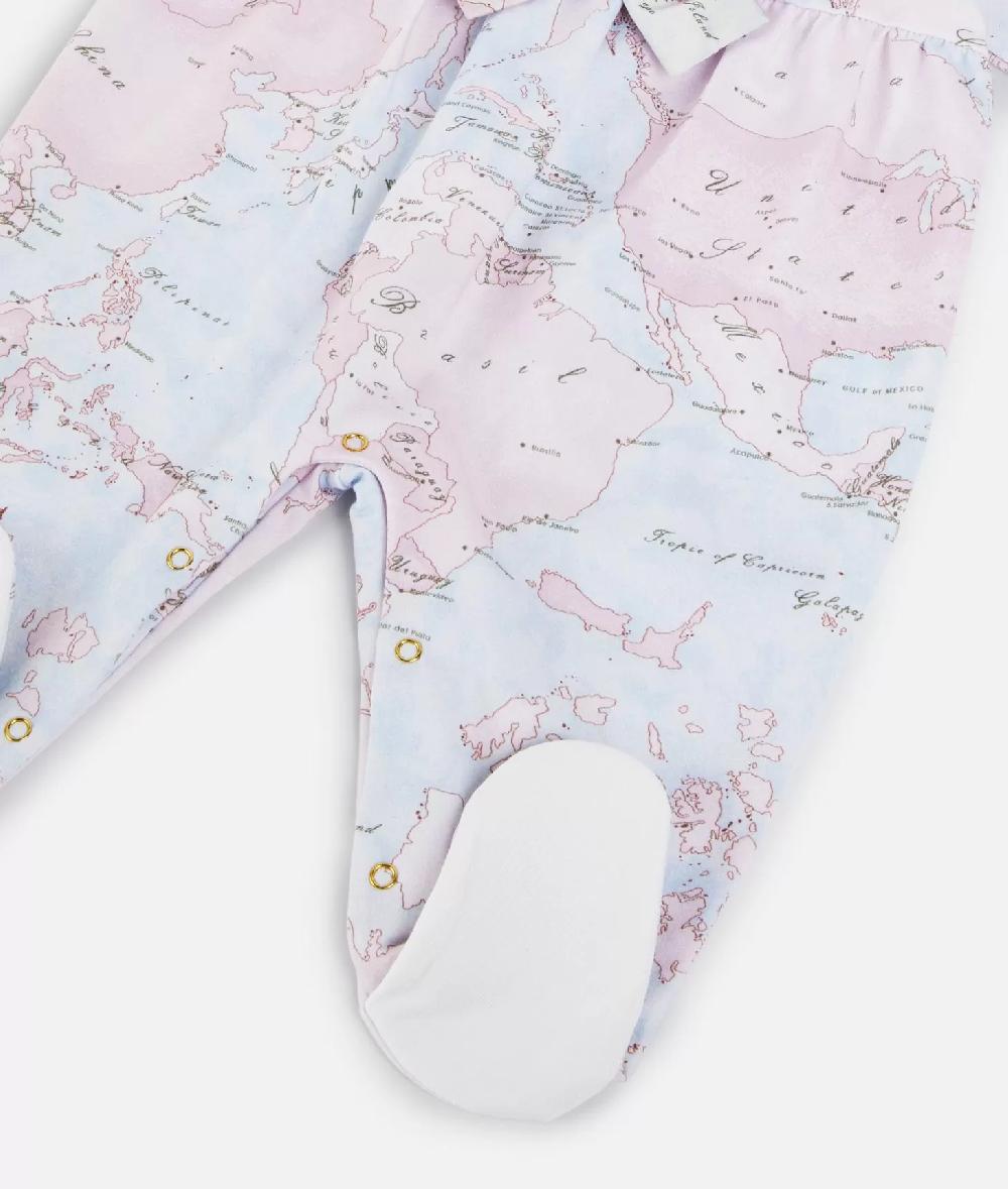 Alviero martini 1a classe Tutina in cotone con fiocco Geo Lady Rosa Novità