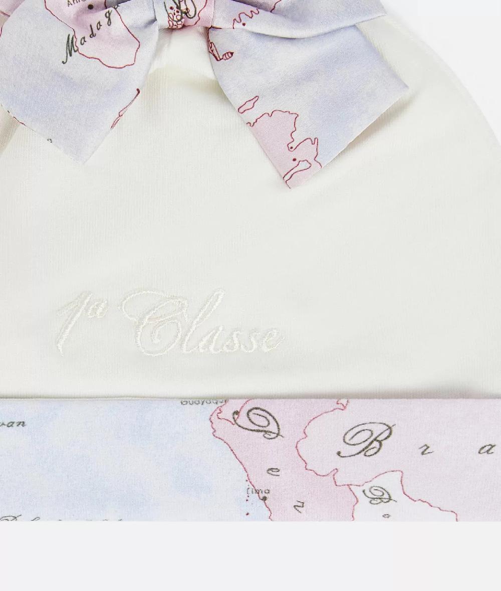 Alviero martini 1a classe Cappellino in cotone con fiocco Geo Lady Rosa Presa