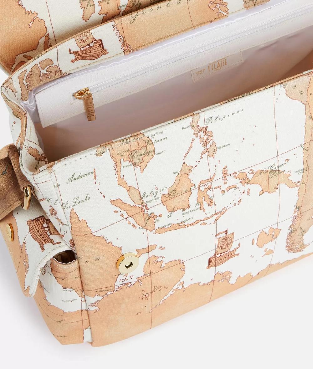 Alviero martini 1a classe Borsa a tracolla con mappa Geo Classic Panna Online