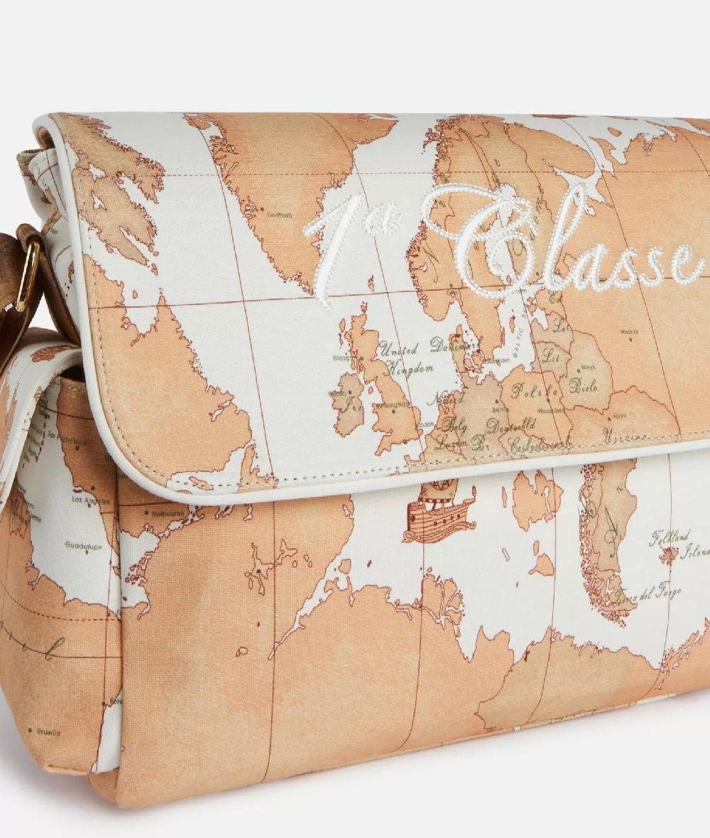 Alviero martini 1a classe Borsa a tracolla con mappa Geo Classic Panna Online