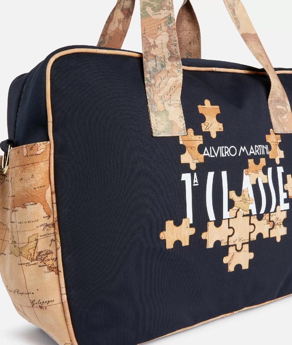 Alviero martini 1a classe Borsa per il cambio Geo Puzzle Blu Online Outlet