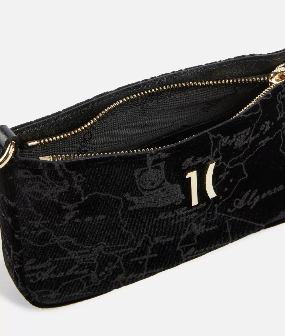 Alviero martini 1a classe Moments Bag pochette con tracolla e catena Nero Italy
