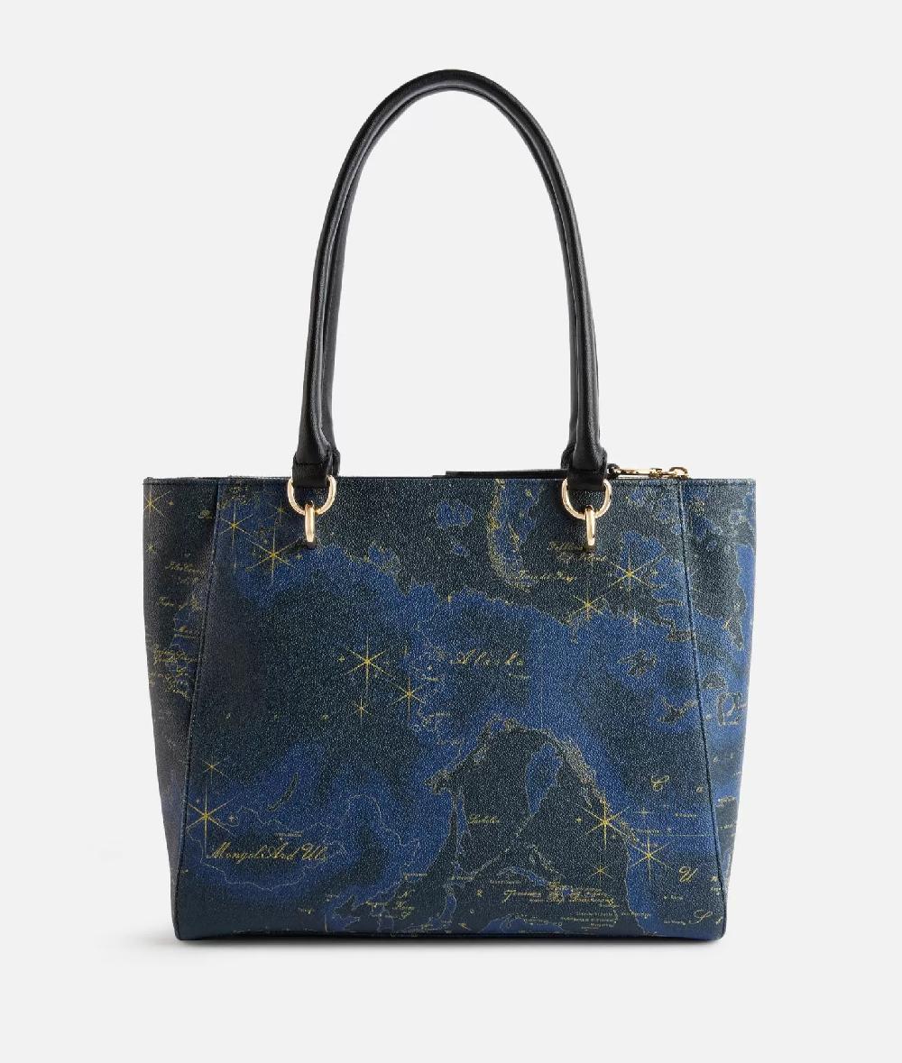 Alviero martini 1a classe Geo Midnight borsa shopping Blu Notte Prezzo Ridotto