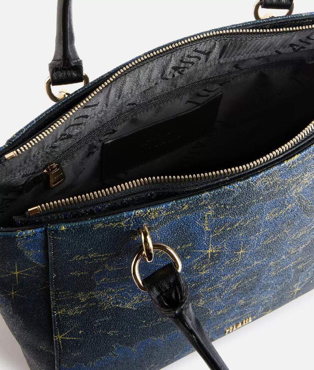 Alviero martini 1a classe Geo Midnight borsa shopping Blu Notte Prezzo Ridotto