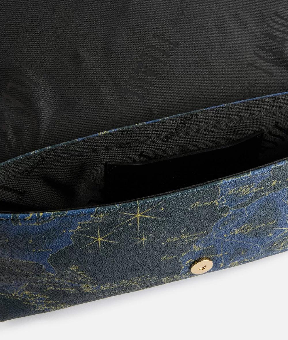 Alviero martini 1a classe Geo Midnight pochette con patta Blu Notte Novità