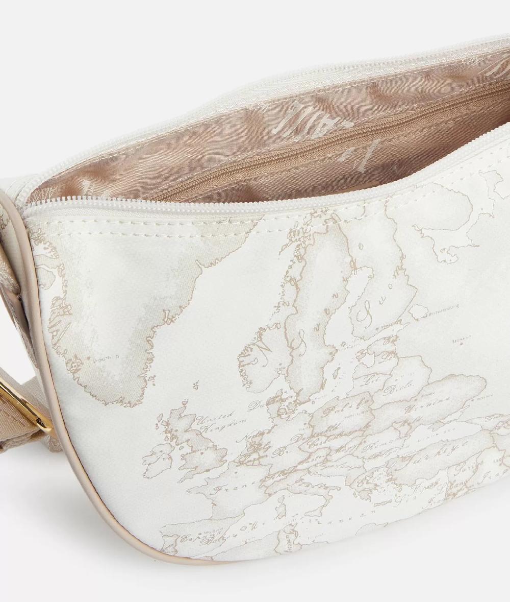 Alviero martini 1a classe Geo Soft White tracolla a mezzaluna piccola Duty-free