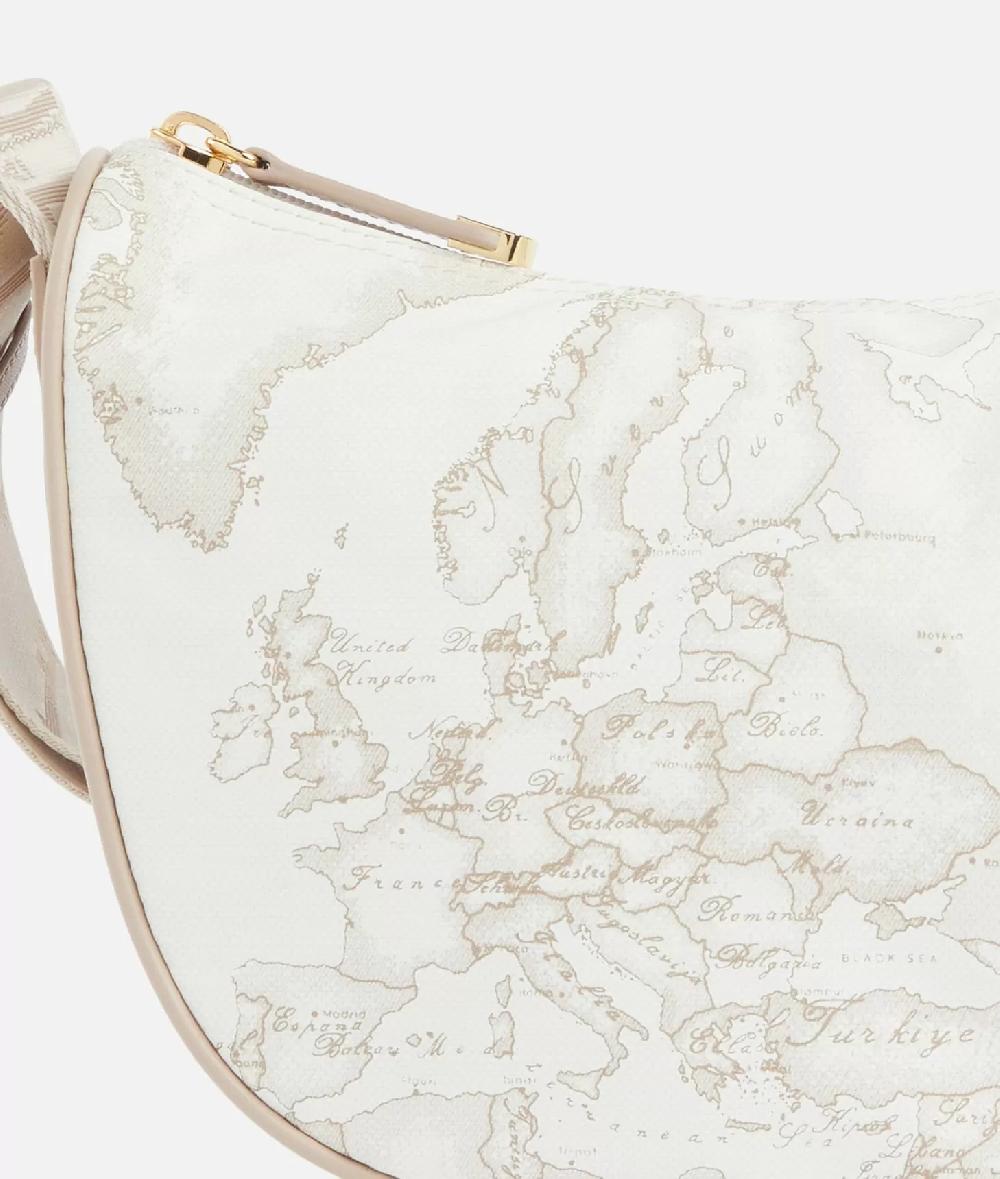 Alviero martini 1a classe Geo Soft White tracolla a mezzaluna piccola Duty-free