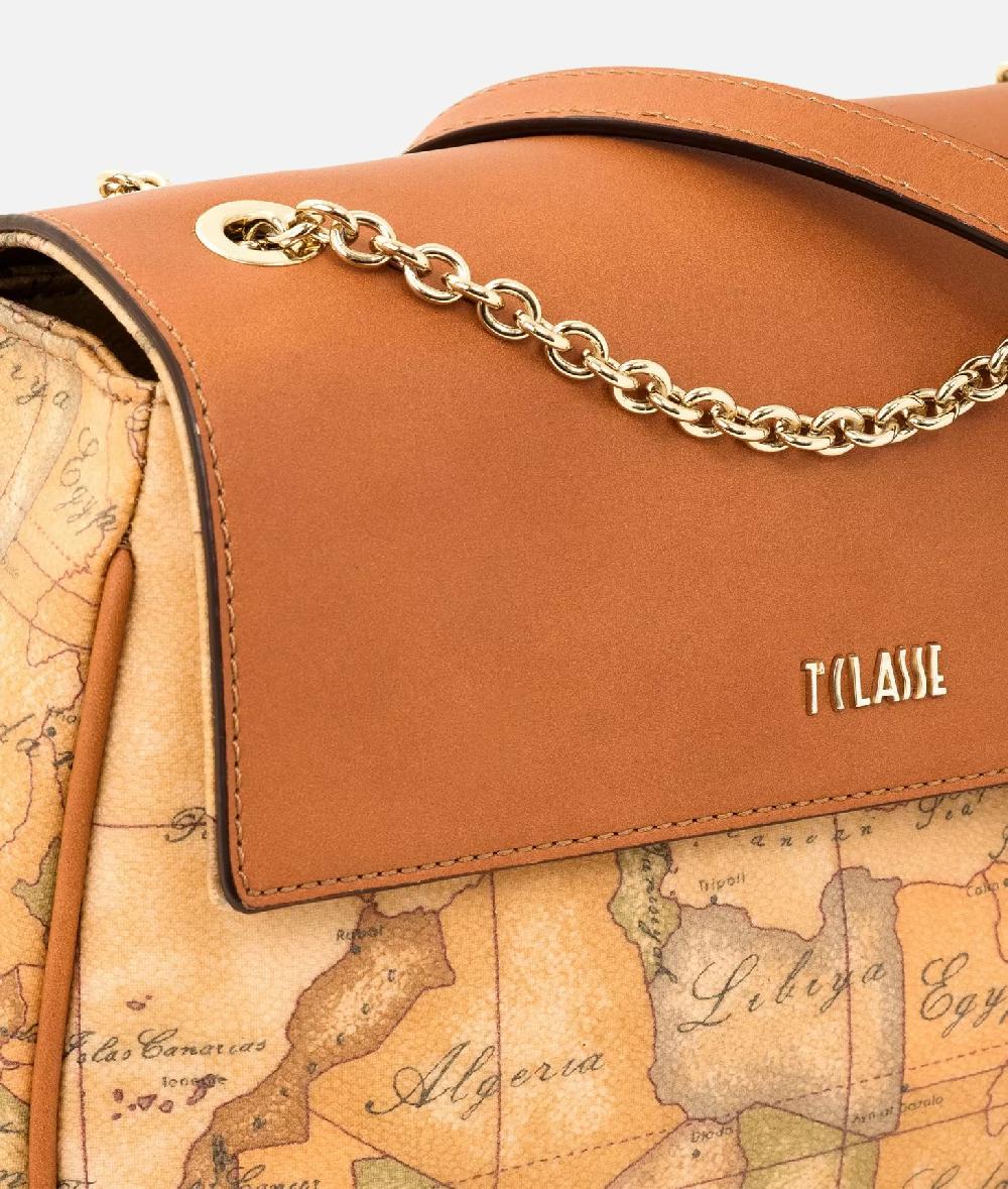Alviero martini 1a classe Geo Classic Borsa mini con battente in pelle Spedizione Gratuita