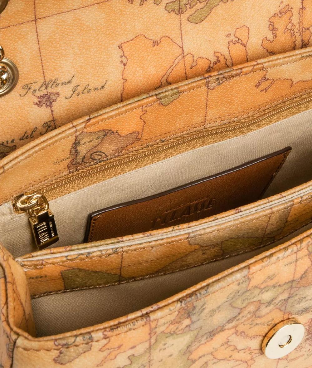 Alviero martini 1a classe Geo Classic Borsa mini con battente in pelle Spedizione Gratuita