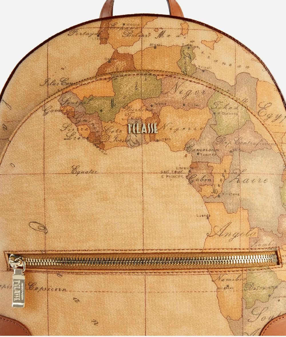 Alviero martini 1a classe Zaino tre tasche in tessuto stampa Geo Classic Naturale Shopping Online