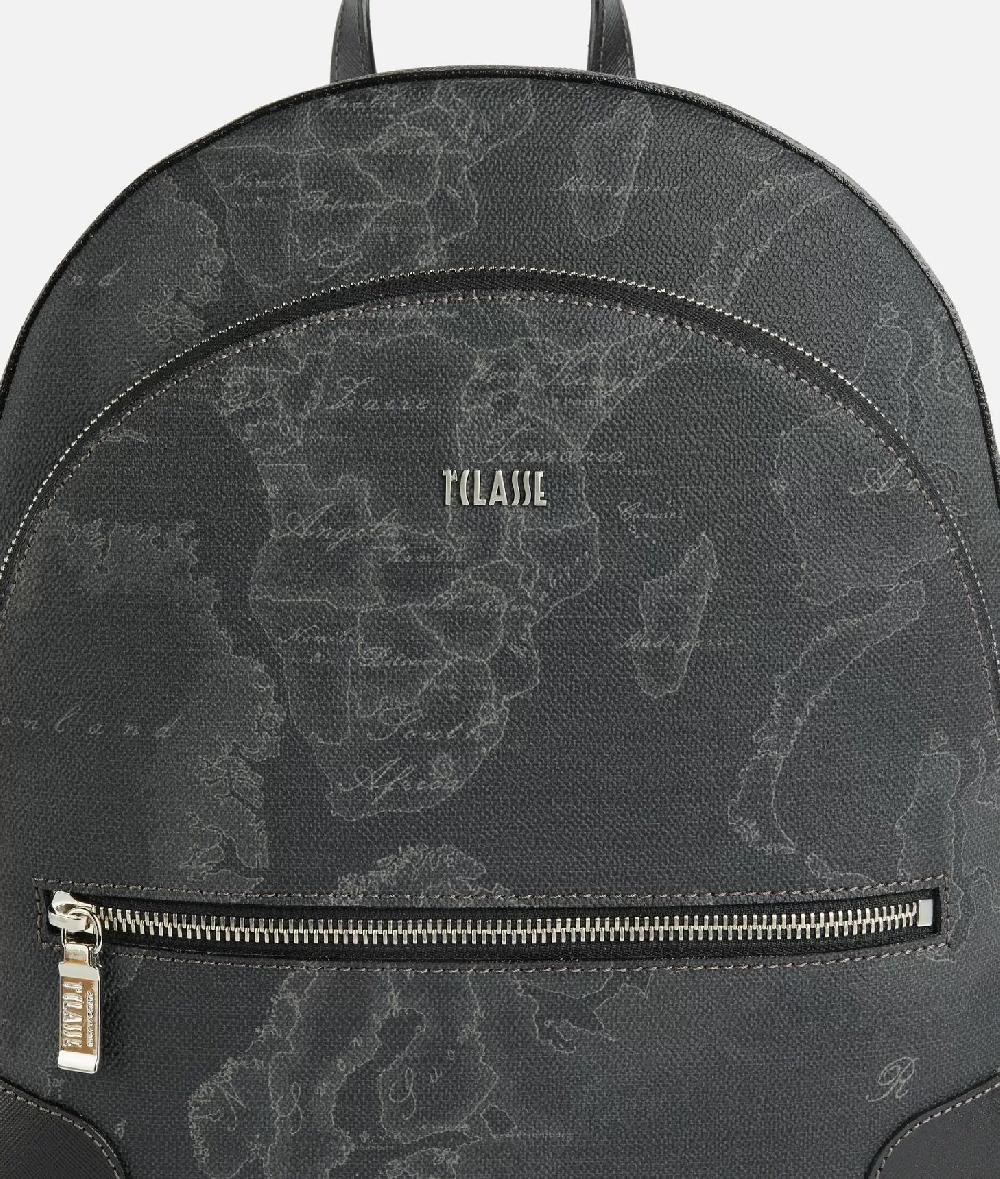 Alviero martini 1a classe Zaino tre tasche in tessuto stampa Geo Night Nero Affare Del Giorno