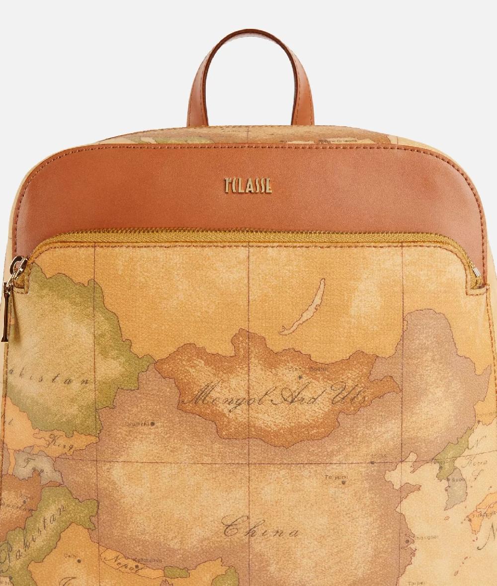 Alviero martini 1a classe Zaino in tessuto stampa Geo Classic Naturale Prezzo Ridotto