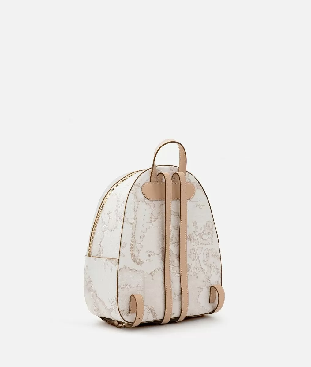 Alviero martini 1a classe Geo White zaino con inserti frontali in pelle Convenienza