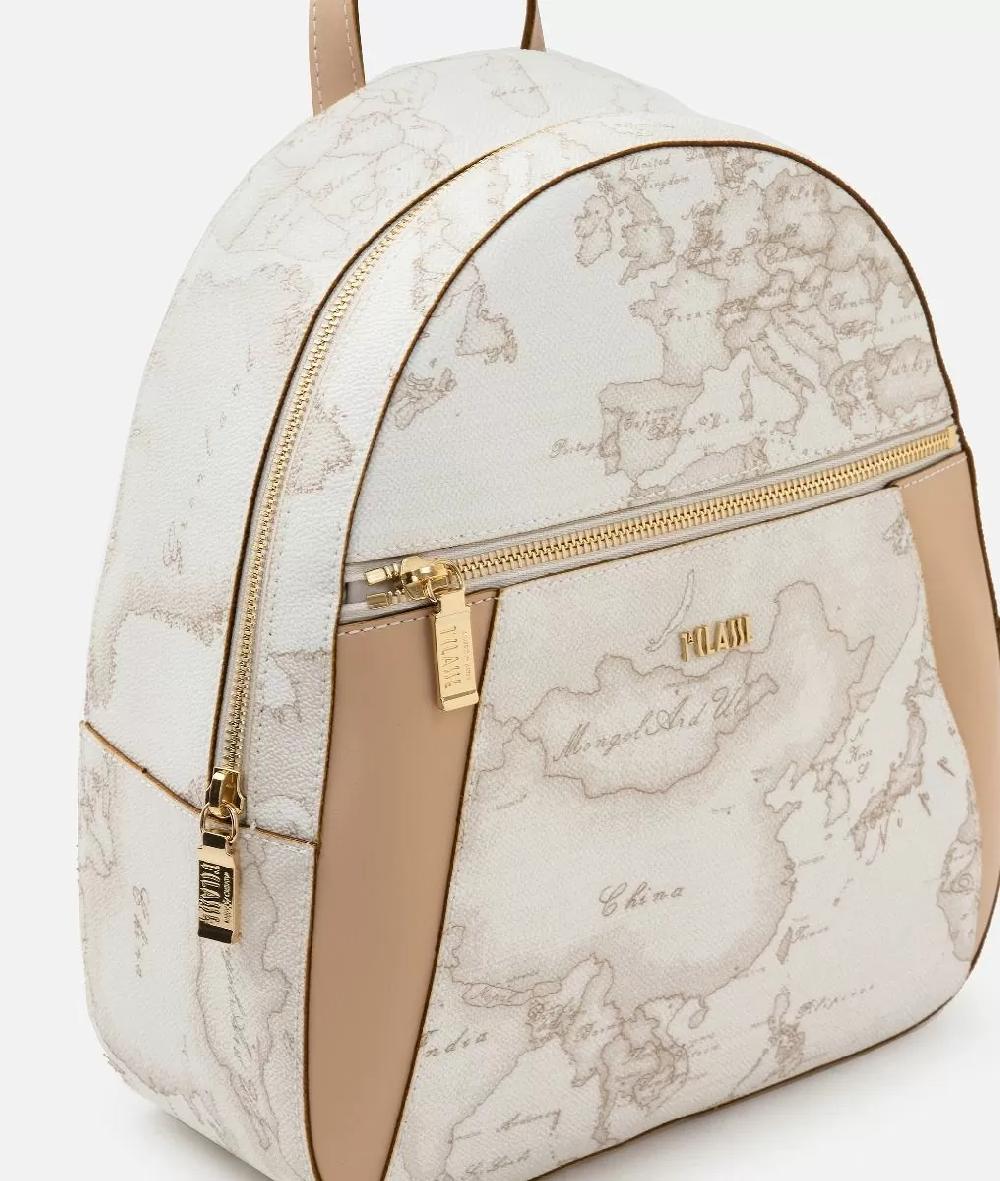 Alviero martini 1a classe Geo White zaino con inserti frontali in pelle Convenienza