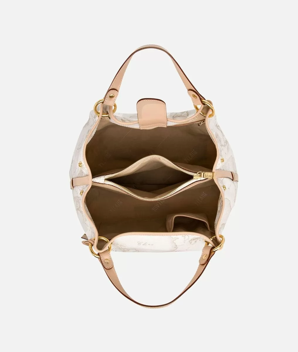 Alviero martini 1a classe Geo White Borsa media a mano In Saldo