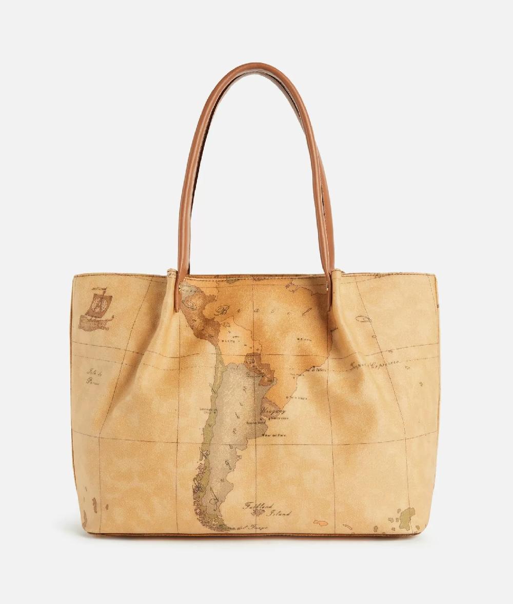Alviero martini 1a classe Borsa shopping in tessuto stampa Geo Classic Naturale 2025