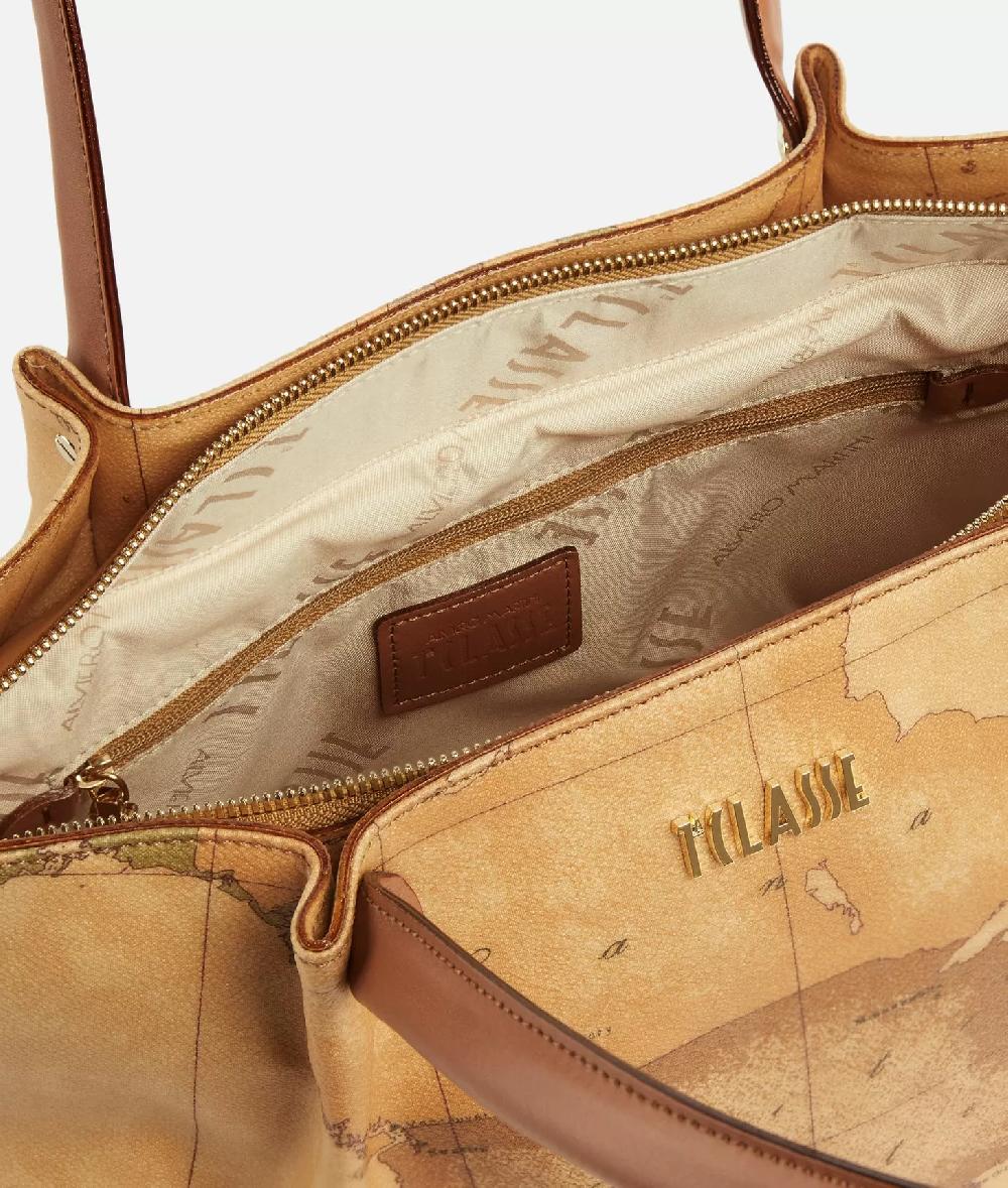 Alviero martini 1a classe Borsa shopping in tessuto stampa Geo Classic Naturale 2025