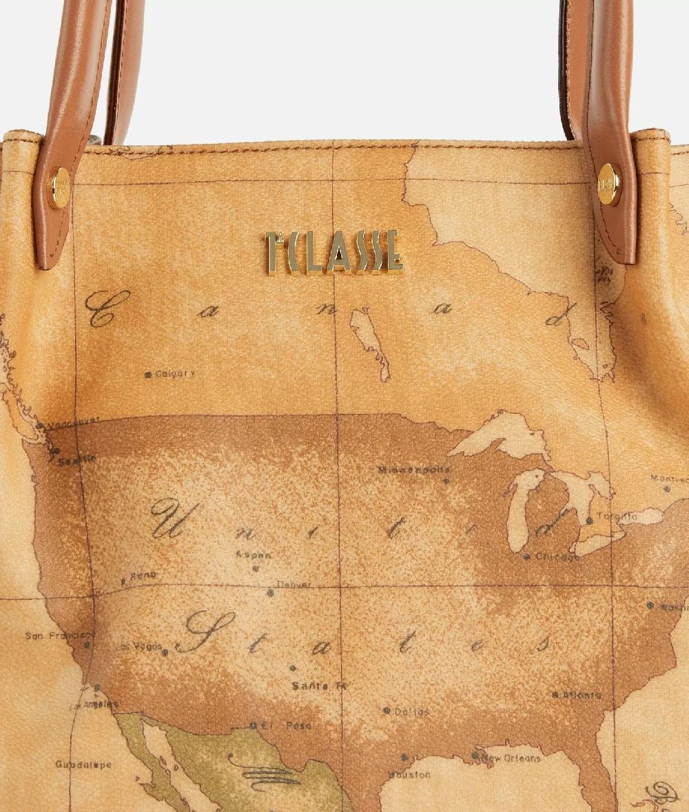 Alviero martini 1a classe Borsa shopping in tessuto stampa Geo Classic Naturale 2025
