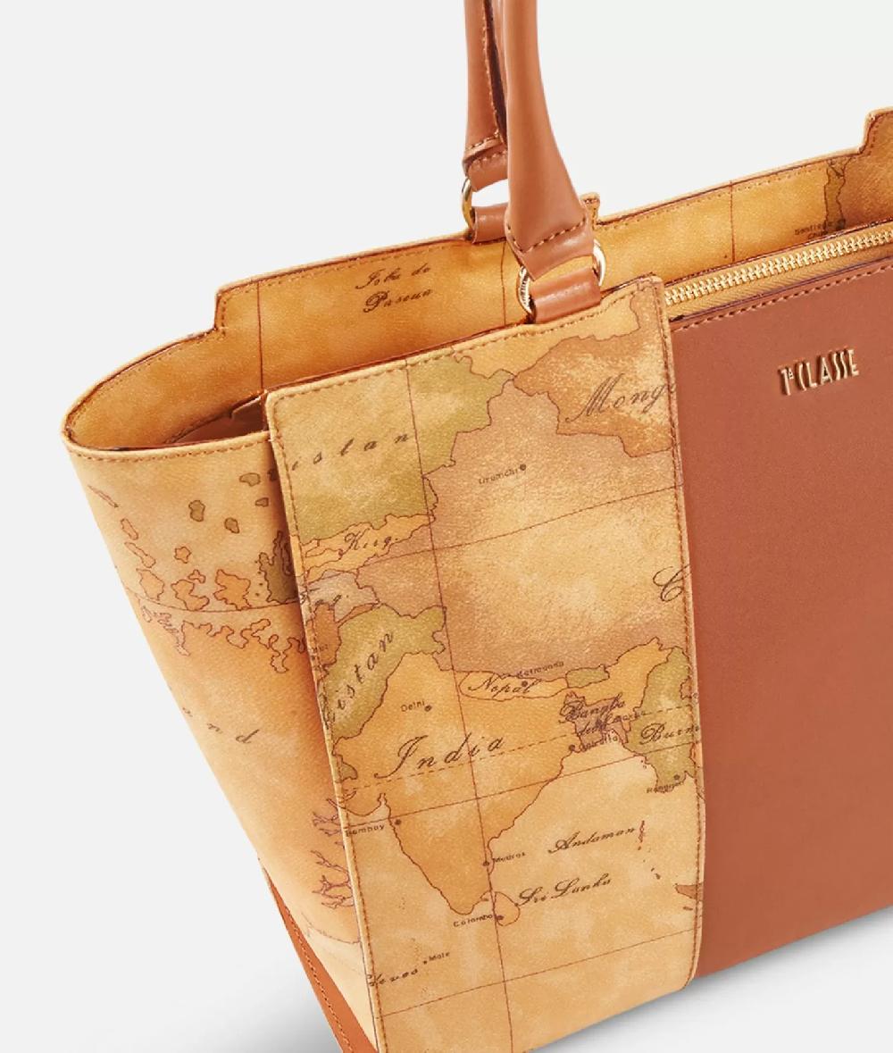 Alviero martini 1a classe Geo Classic Borsa shopping con banda centrale Fino al 65% di sconto