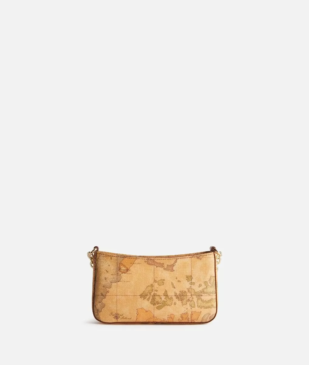 Alviero martini 1a classe Pochette con tracolla in tessuto Geo Classic Naturale In vendita
