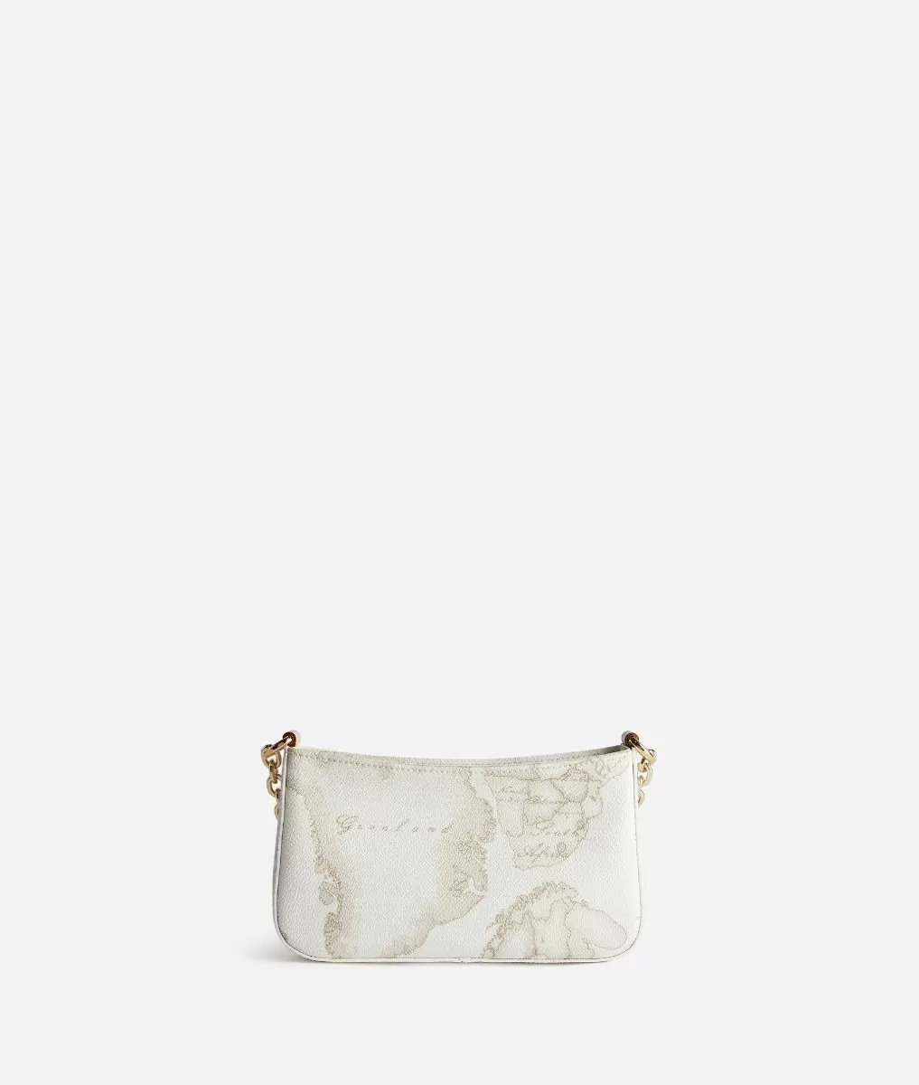 Alviero martini 1a classe Pochette con tracolla in tessuto Geo White Bianca Duty-free