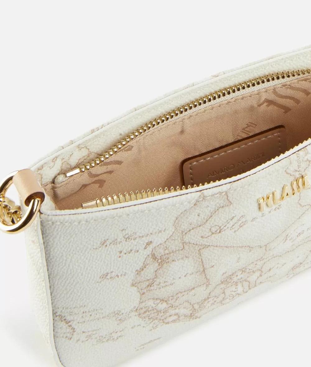 Alviero martini 1a classe Pochette con tracolla in tessuto Geo White Bianca Duty-free