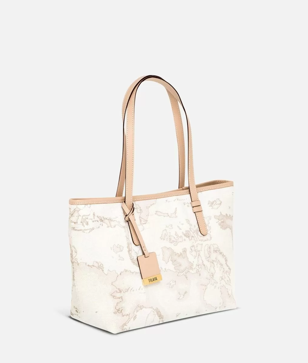Alviero martini 1a classe Geo White Borsa shopping media Fino Al -60%