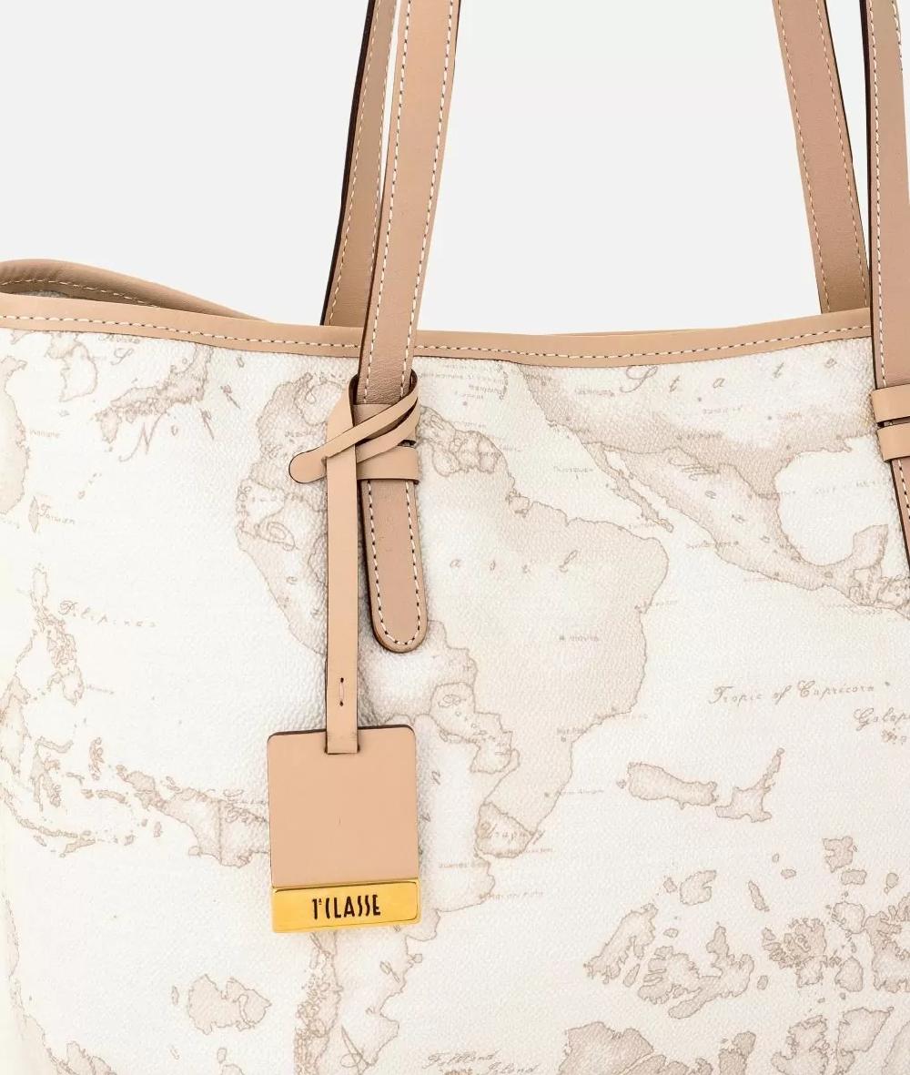 Alviero martini 1a classe Geo White Borsa shopping media Fino Al -60%