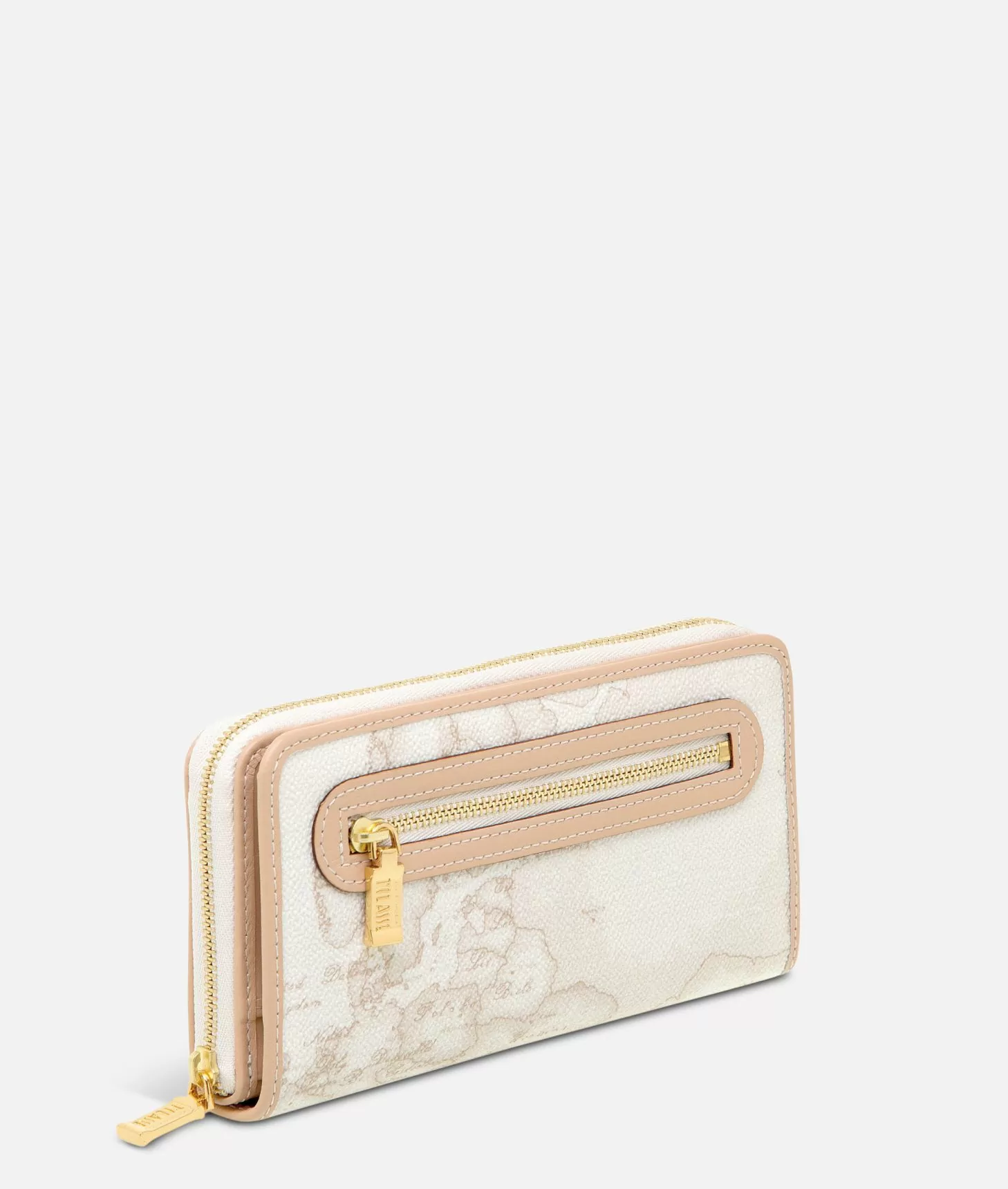 Alviero martini 1a classe Geo White Portafogli grande con zip Spedizione gratuita