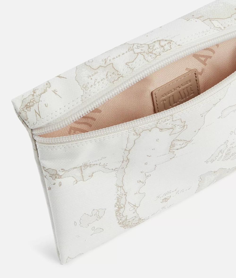 Alviero martini 1a classe Geo Soft White bustina grande rettangolare Fornitura limitata