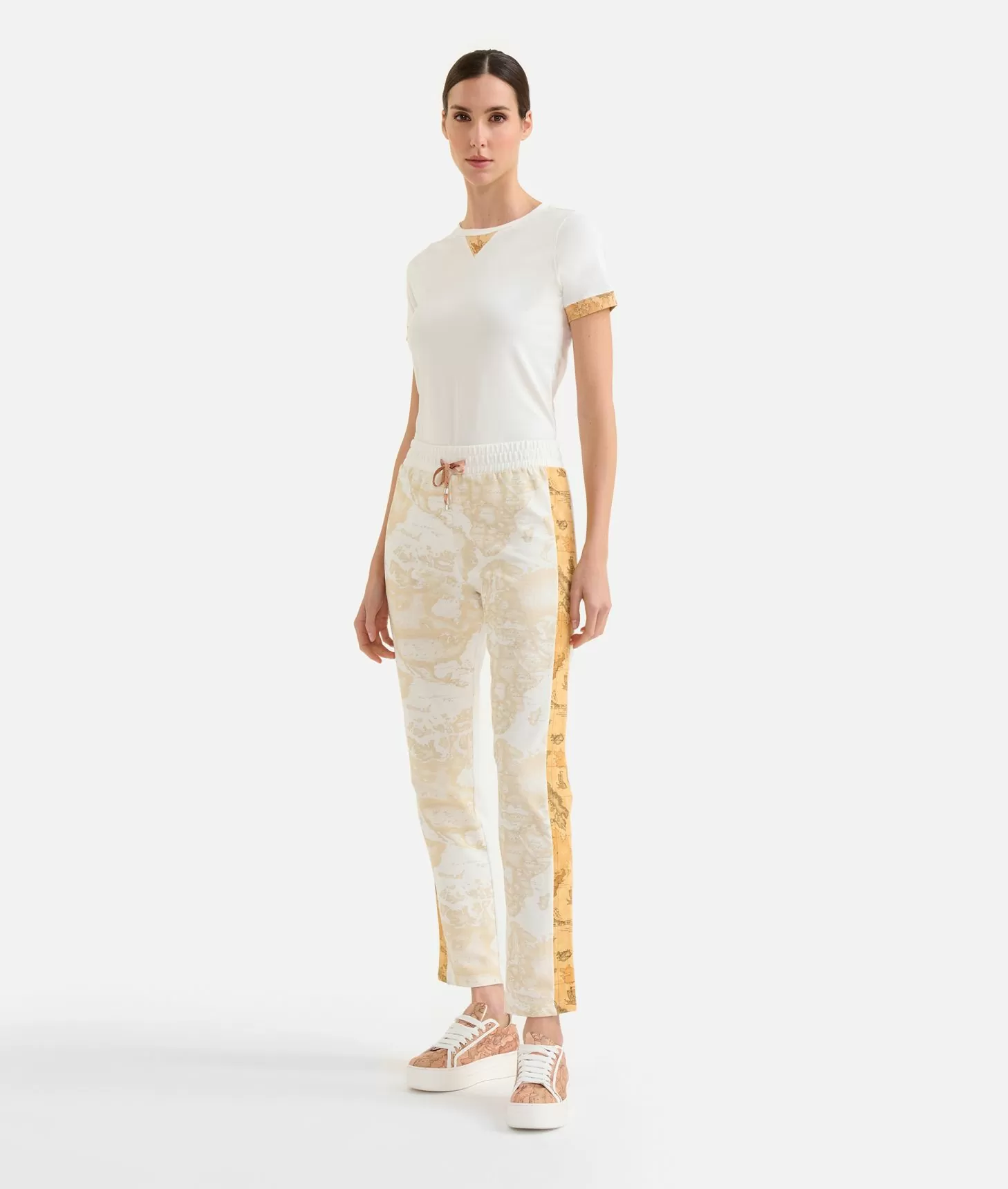 Alviero martini 1a classe Pantaloni in felpa garzata stretch Geo Mix Online