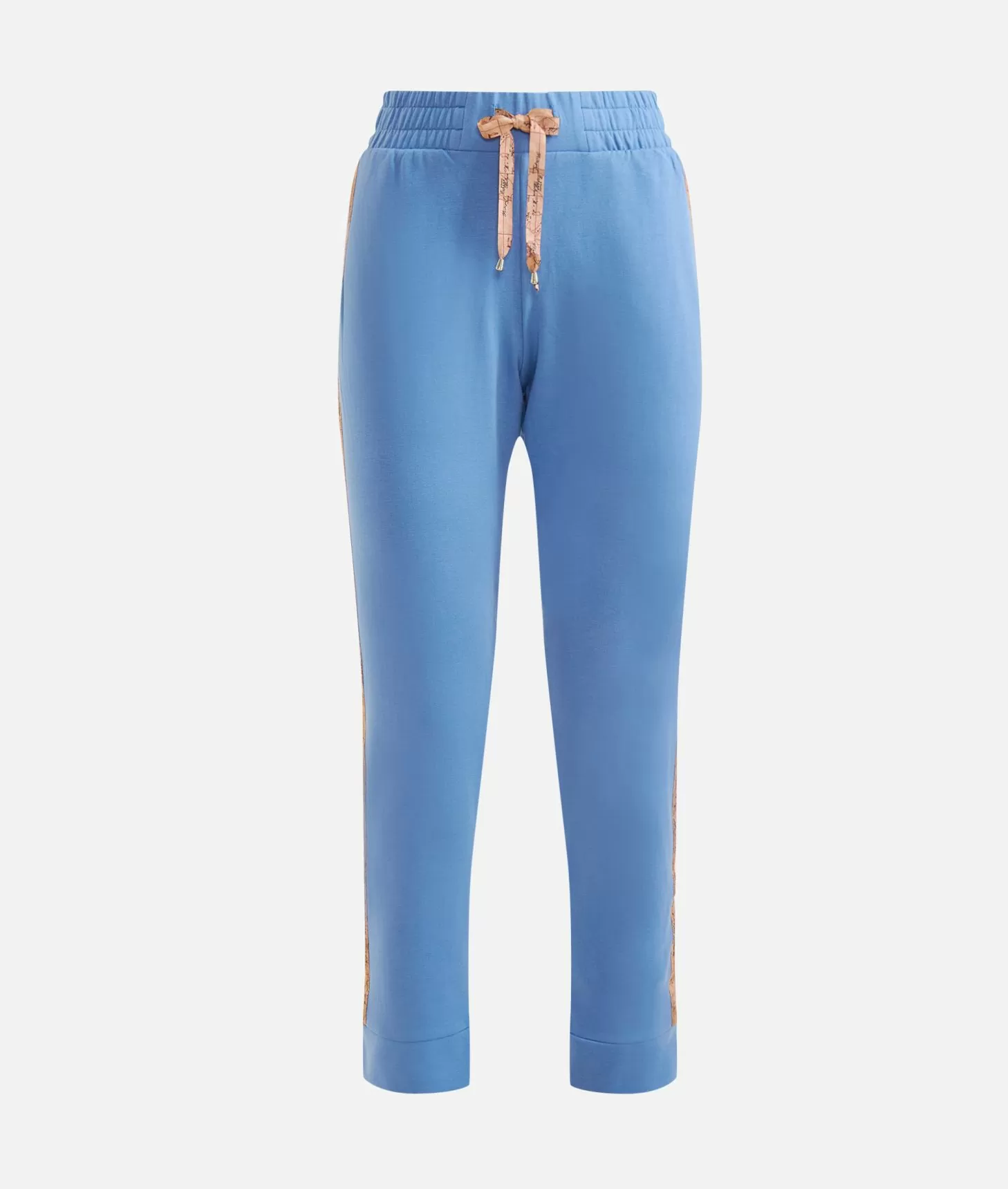 Alviero martini 1a classe Pantaloni in felpa garzata stretch con profili Geo Classic Denim Offerte