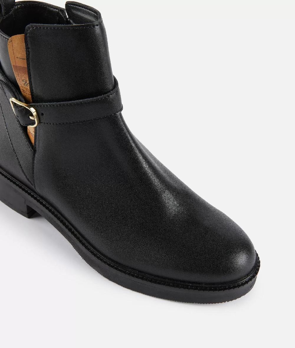 Alviero martini 1a classe Stivaletti beatles in pelle liscia con cinturino Neri Sconto di tempo limitato