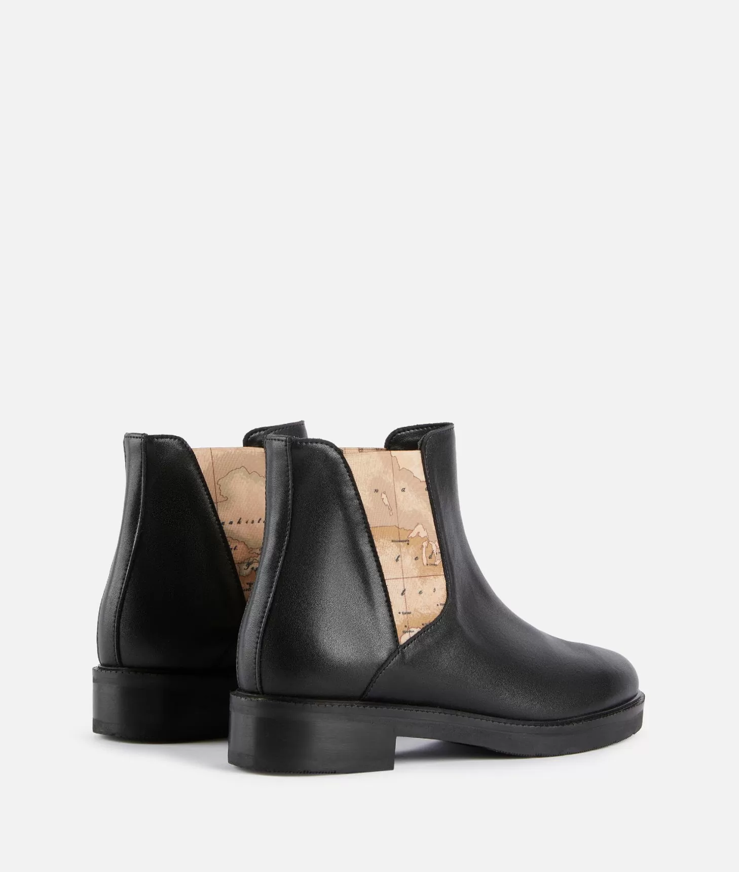 Alviero martini 1a classe Stivaletti beatles in pelle liscia con elastico Geo Classic Neri Prezzo di fabbrica