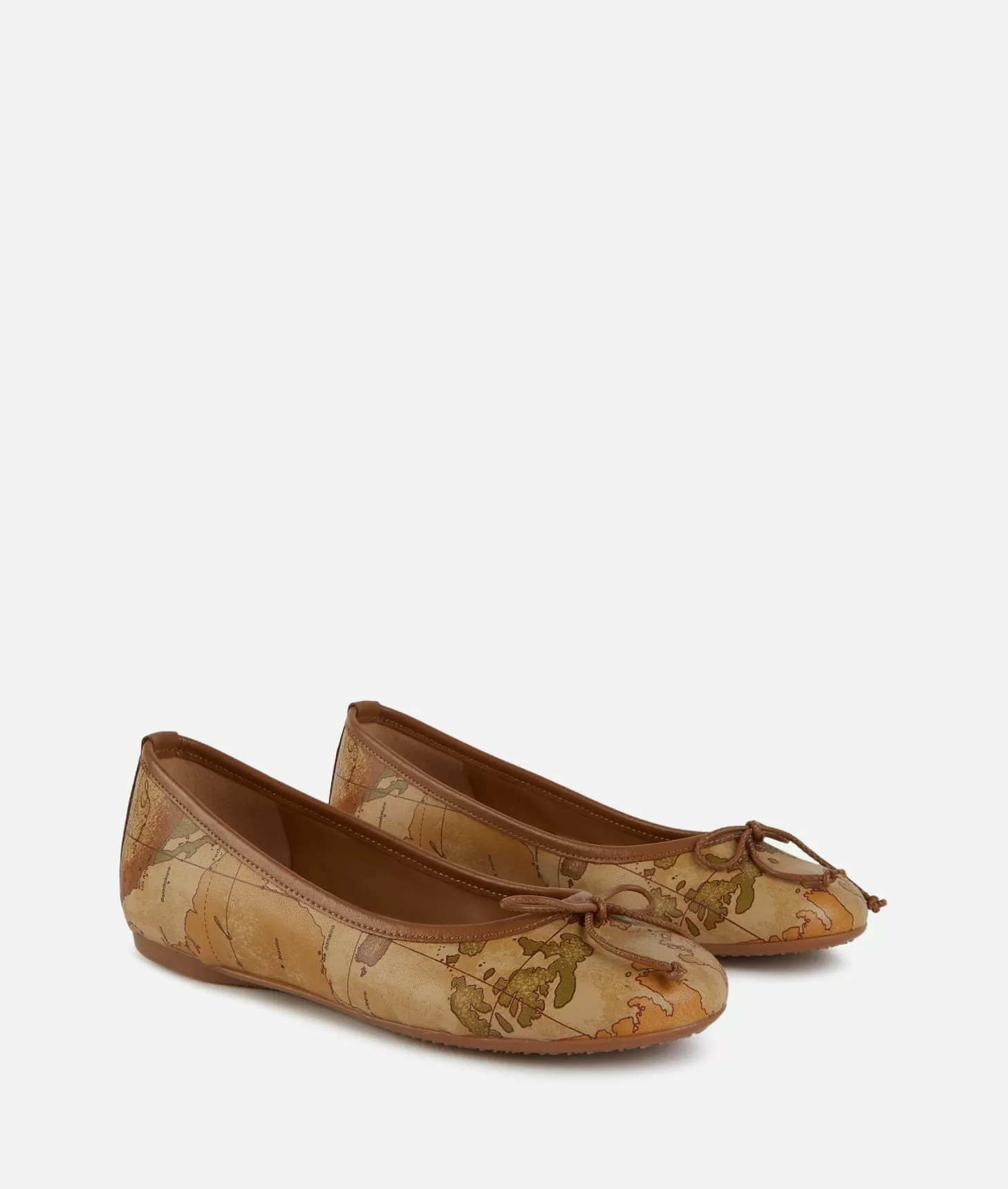 Alviero martini 1a classe Ballerine in tessuto stampa Geo Classic Grande vendita